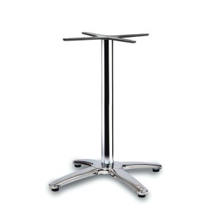 Fresh - Type Alu-Stainless Steel table base - 4 Star (Round Tube)