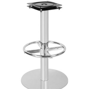 Keele Swivel Stool Base with Foot Ring (Round Tube)