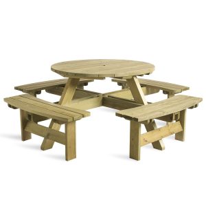 King Picnic Bench – 8 Seater Round
