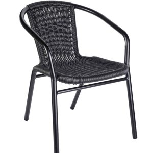 Black Wicker Armchair