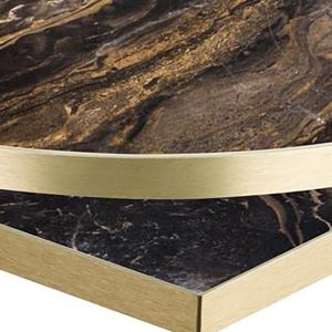 Marbled Cappuccino / Gold ABS Edge - 25mm Laminate