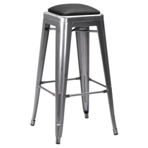 French Bistro High Stool - Wrap Seat Pad