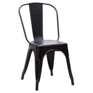 French Bistro Side Chair - Black Matt
